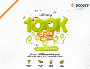 Access bank closa agents hit 100,000 mark