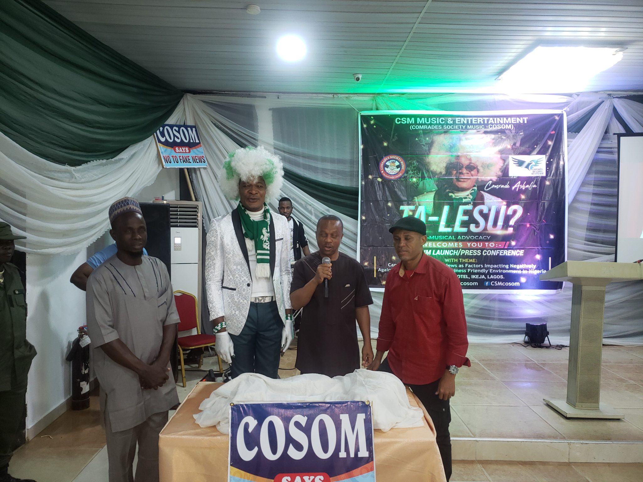 Cosom launches music album to tackle fake news