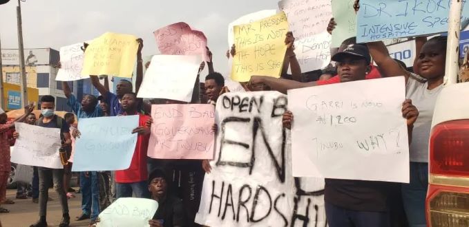Cost of living, crisis, Protest, breaks out, Ibadan, Tinubu