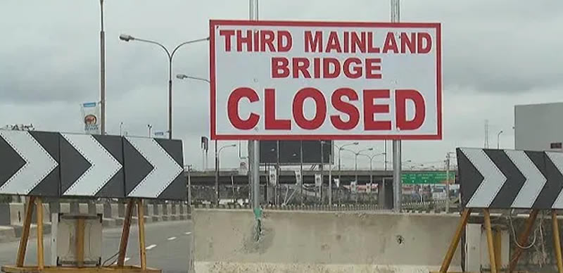 Lagos Island, Third Mainland Bridge, shut for 24 hours, FG