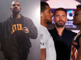 Drake loses $615,000 bet, Joshua, knocked out, Ngannou 