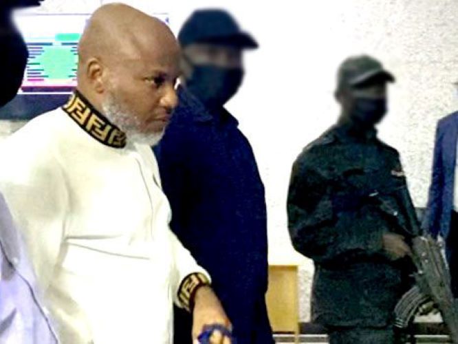 Nnamdi Kanu explodes: “The criminals came to my house to kill me!" as he decried his continued 'illegal' detention and trial