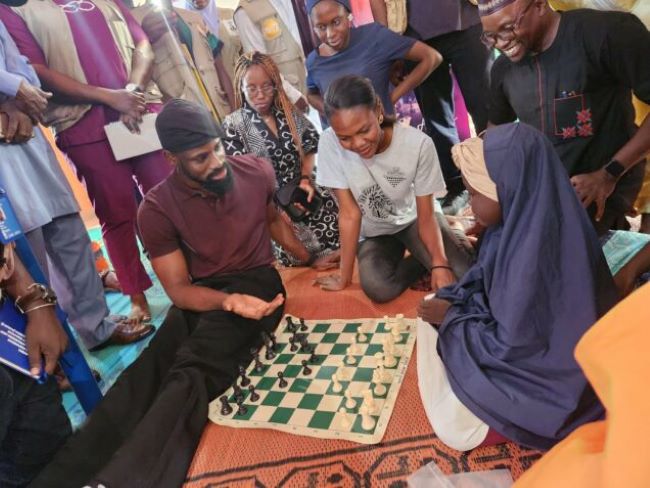 Onakoya, guinness world record holder arrives borno to promote chess 