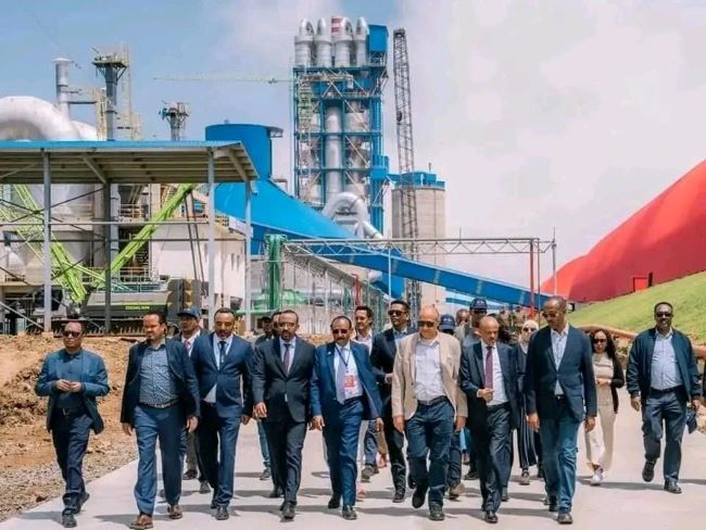 Pm ahmed inaugurates chinese-built largest cement factory in ethiopia