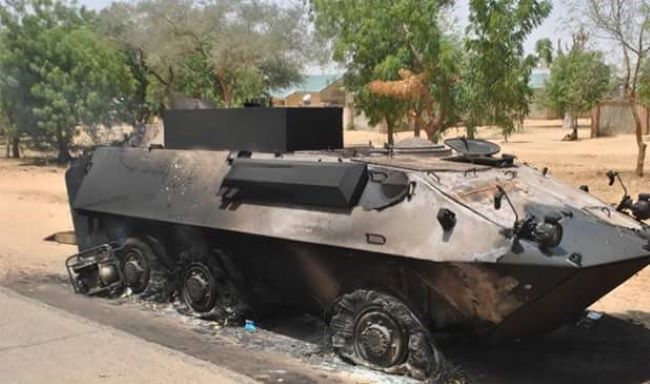 Dhq says troops immobilised combat vehicles destroyed by terrorists in viral video